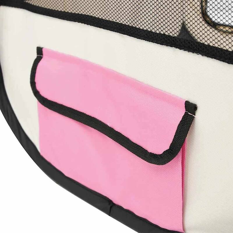 vidaXL Foldable Dog Playpen with Carrying Bag Dog Kennel Puppy Run Playpen