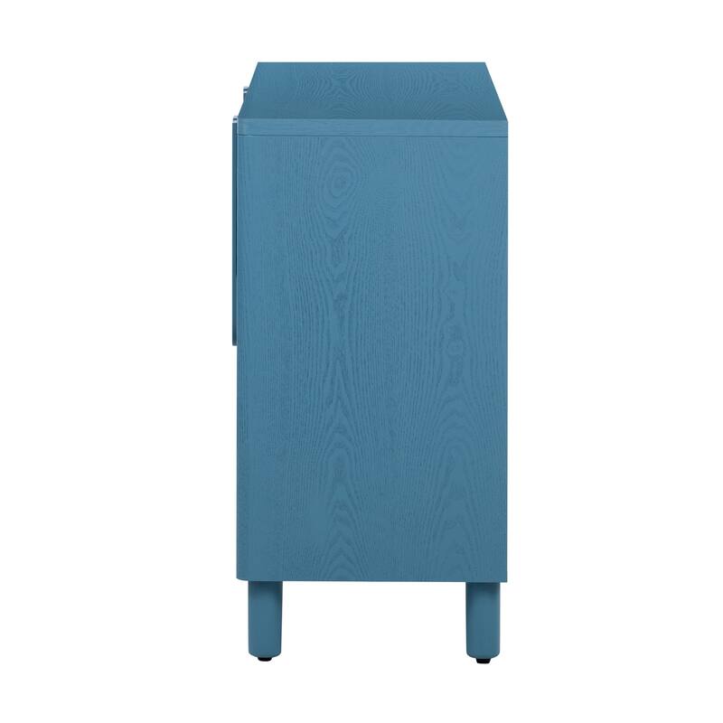 4-Door Buffet Cabinet with Adjustable Shelves for Dining Room
