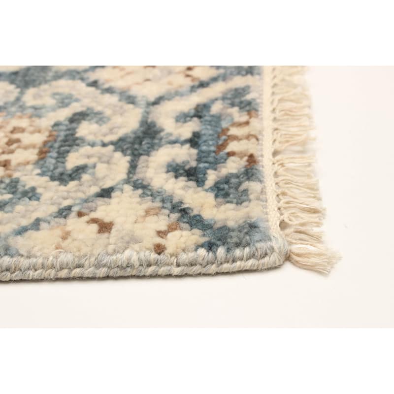 ECARPETGALLERY Hand-knotted Mystique Dark Teal Wool Rug - 2'5 x 7'9
