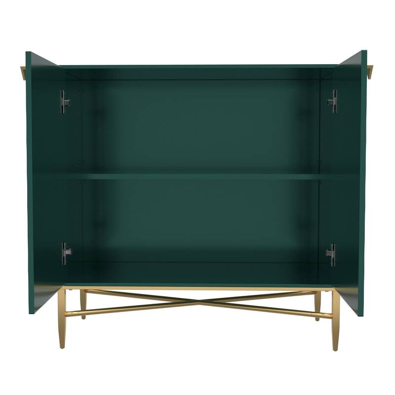 2 Door White Locker Accent Cabinet