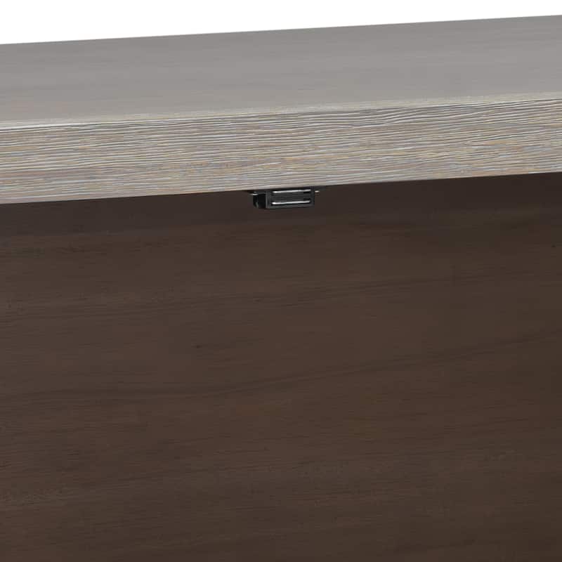 47.25"Sideboard with Pine Veneer and 2 Doors, Retro Buffet with Adjustable Feet, Wooden Storage Cabinet with Metal Handles