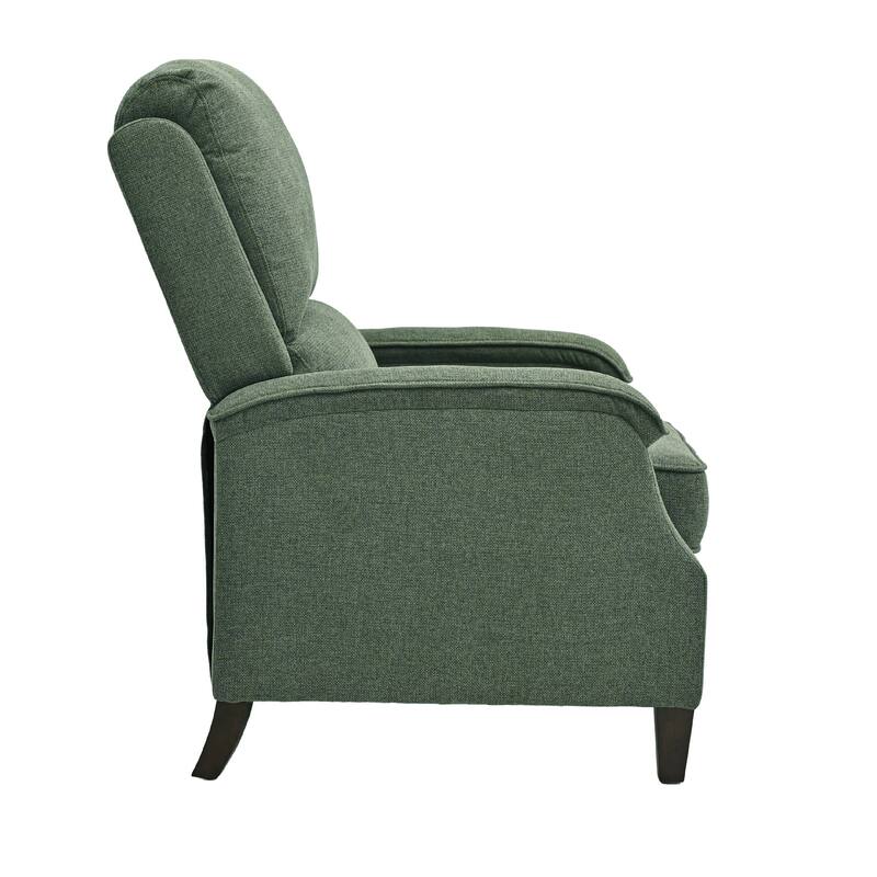 Push-Back Upholstered Recliner with Thickened Seat Cushion Backrest