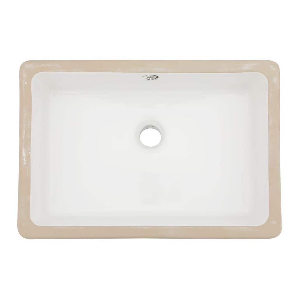 Kichae Undermount Bathroom Sink Glossy Ceramic Bathroom Sink