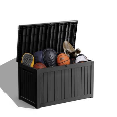 EAST OAK Outdoo Stoage Box, 100 Gallon Deck Box, Watepoof