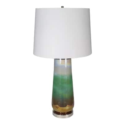 D16x30" Glass Table Lamp for entryway, foyer, hallway or living room space