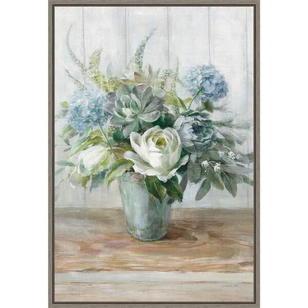 Natural Elegance (Bouquet in Vase) by Danhui Nai Framed Canvas Art ...