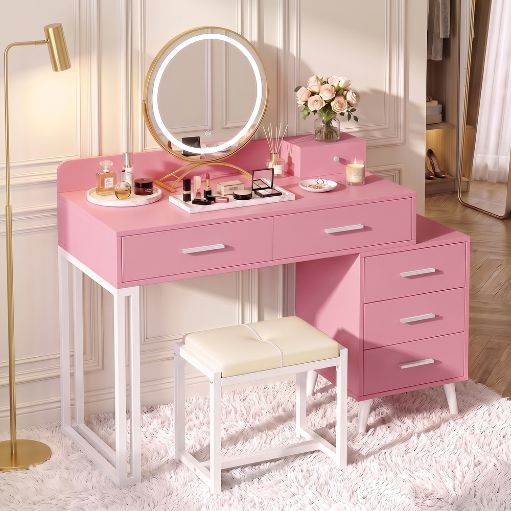 pink and grey dressing table Makeup Vanities prom dresses 2017 sleeves