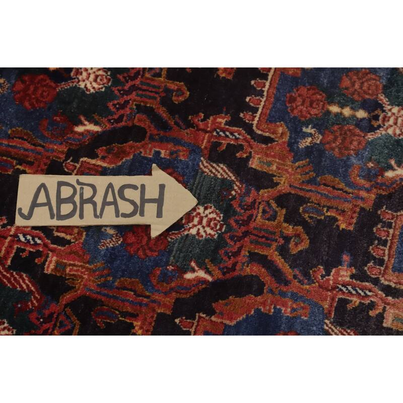 Hand Knotted Oriental 100% Wool Carpet Traditional All-Over Navy Blue & Blues Bidjar Area Rug - 13' 0'' X 10' 0''