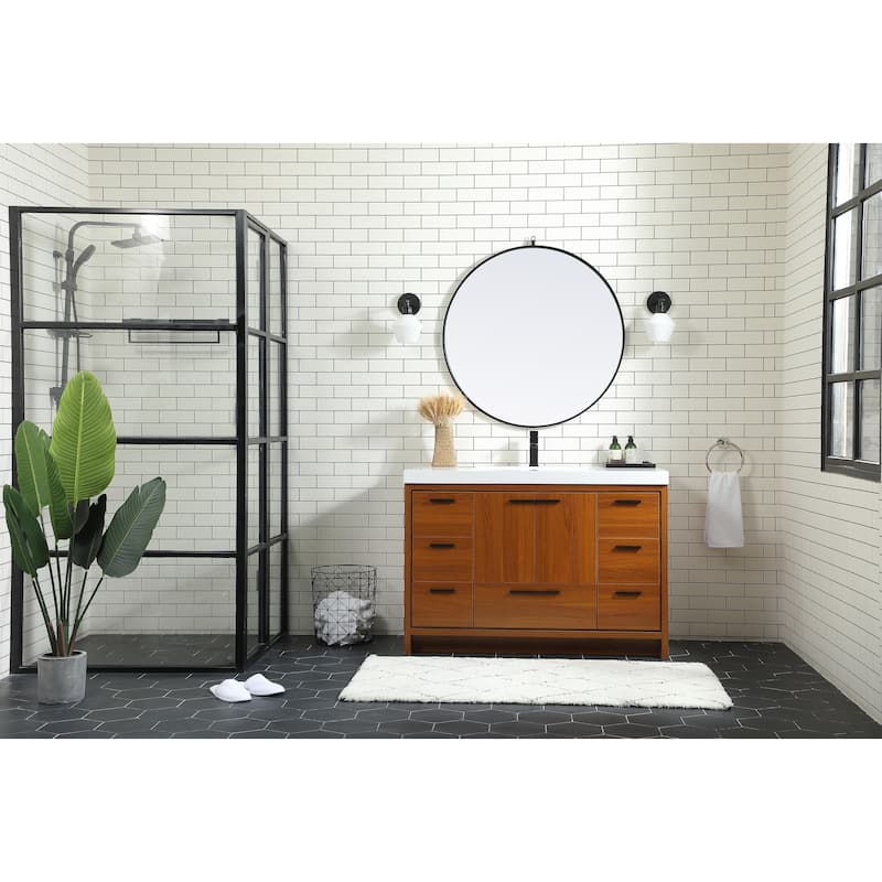 Line 36 - 48 Inch Single Bathroom Vanity - Teak - 48 Inches