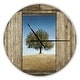 preview thumbnail 9 of 8, Designart 'Window Open To Solitary Tree' Oversized Farmhouse Wall CLock