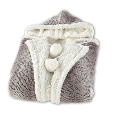 Chic Home Aira Snuggle Hoodie Sherpa-Lined Wearable Blanket