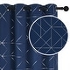 preview thumbnail 2 of 19, Deconovo Pattern Curtain, Black Out Curtains for Bedroom Windows 2 Panel