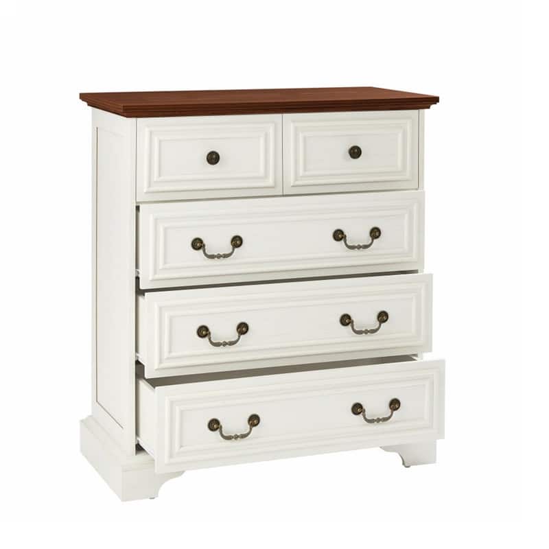 Modern White 5-Drawer Dresser for Bedroom-Ample Storage Wide Chest of Drawers, Sturdy & Safe