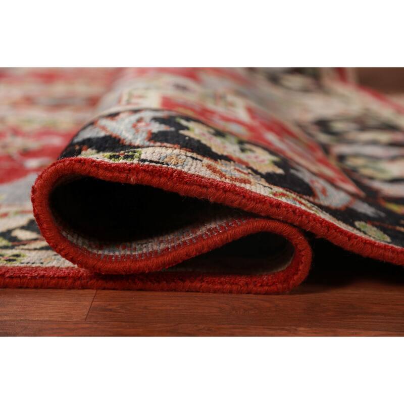 Red Heriz Serapi Indian Area Rug Handmade Wool Carpet - 8'0" x 9'9"