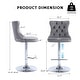 preview thumbnail 101 of 125, Velvet Upholstered Nailheads Tufted Swivel Bar Stools (Set of 6)