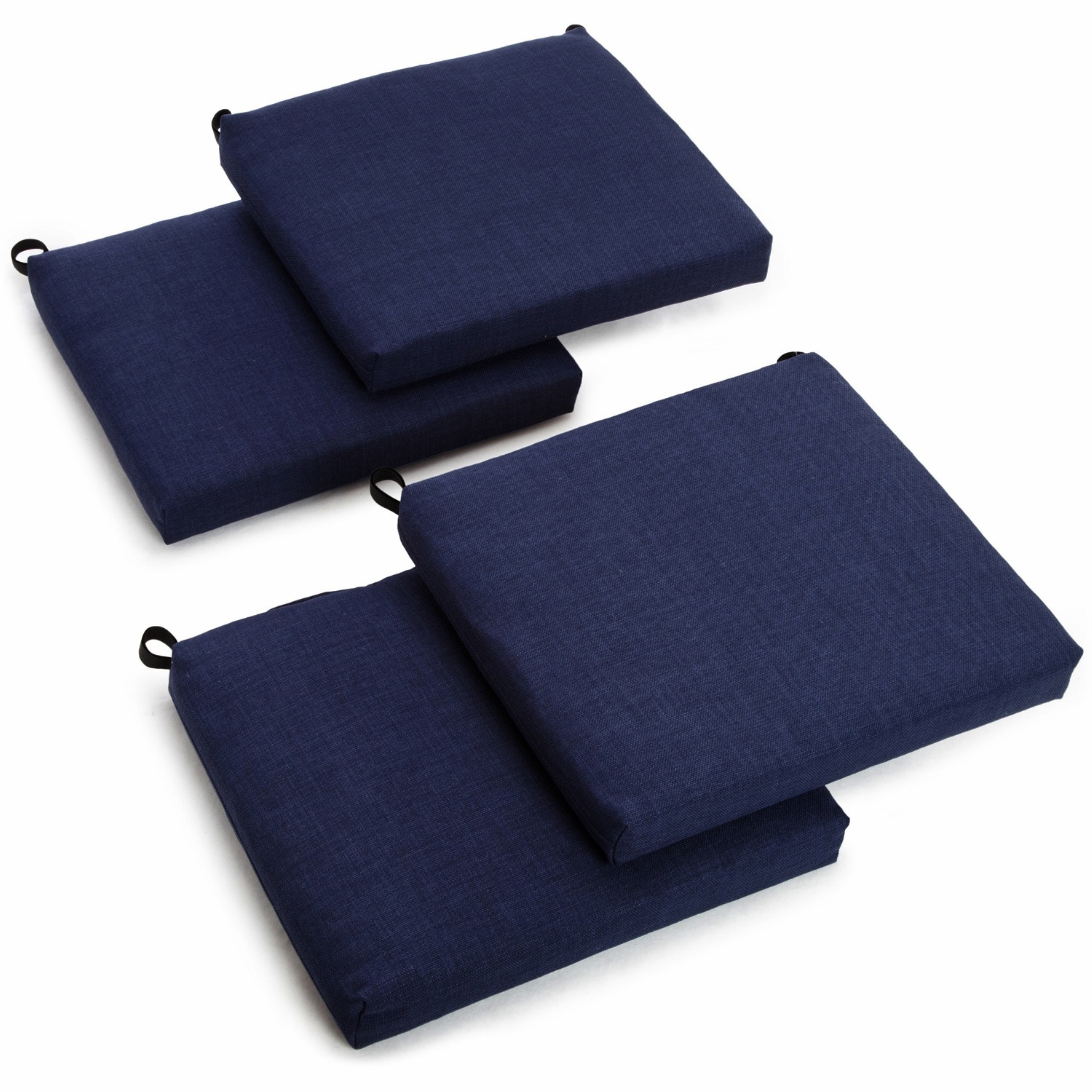 Navy outdoor store seat cushions