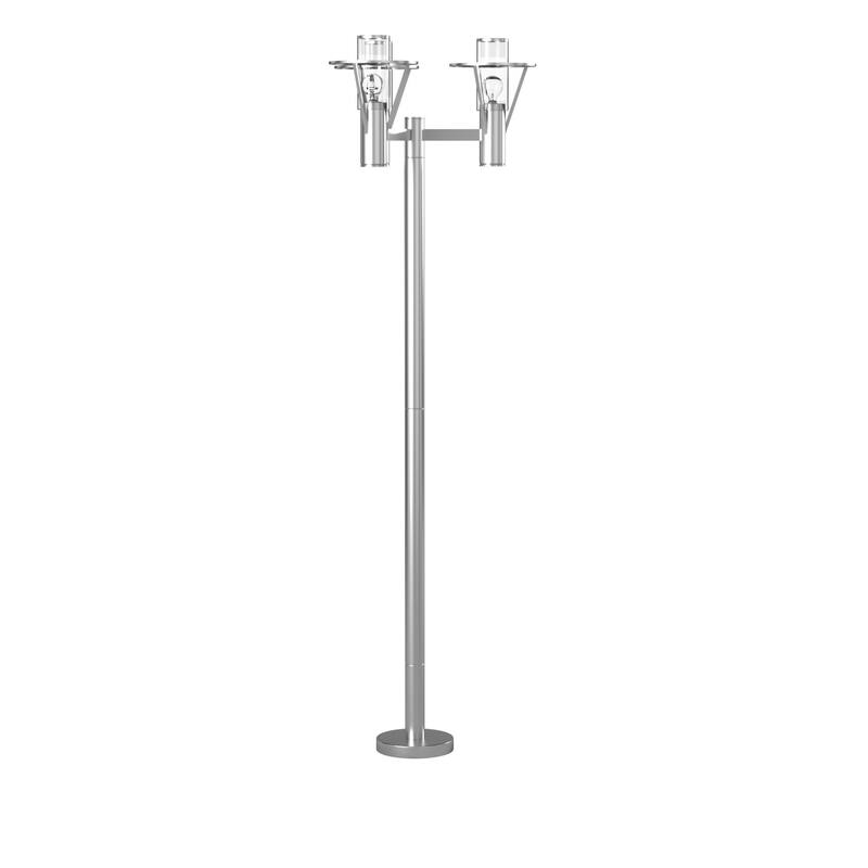 Eglo Belfast 3-light Stainless Steel Outdoor Post Light with Clear Glass