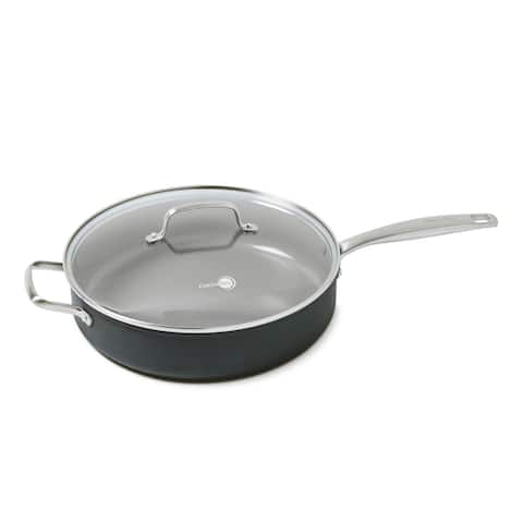 GreenPan Valencia Pro Hard-Anodized Induction Safe Healthy Ceramic Non-stick Saute Pan with Lid 4.5 QT