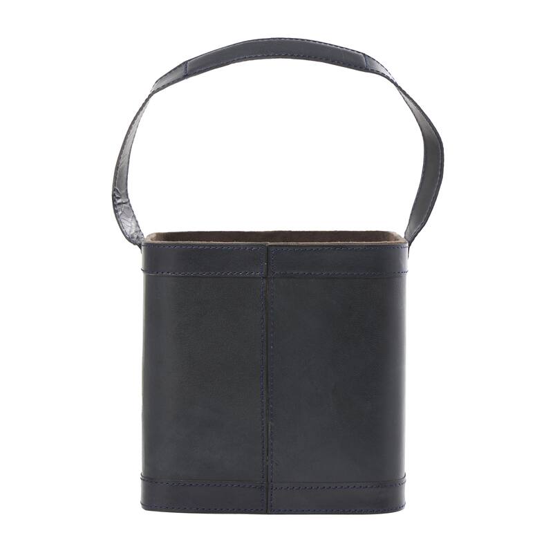 Black or Red Leather Handmade 4 Bottle Kitchen Wine Holder with Carrying Handle