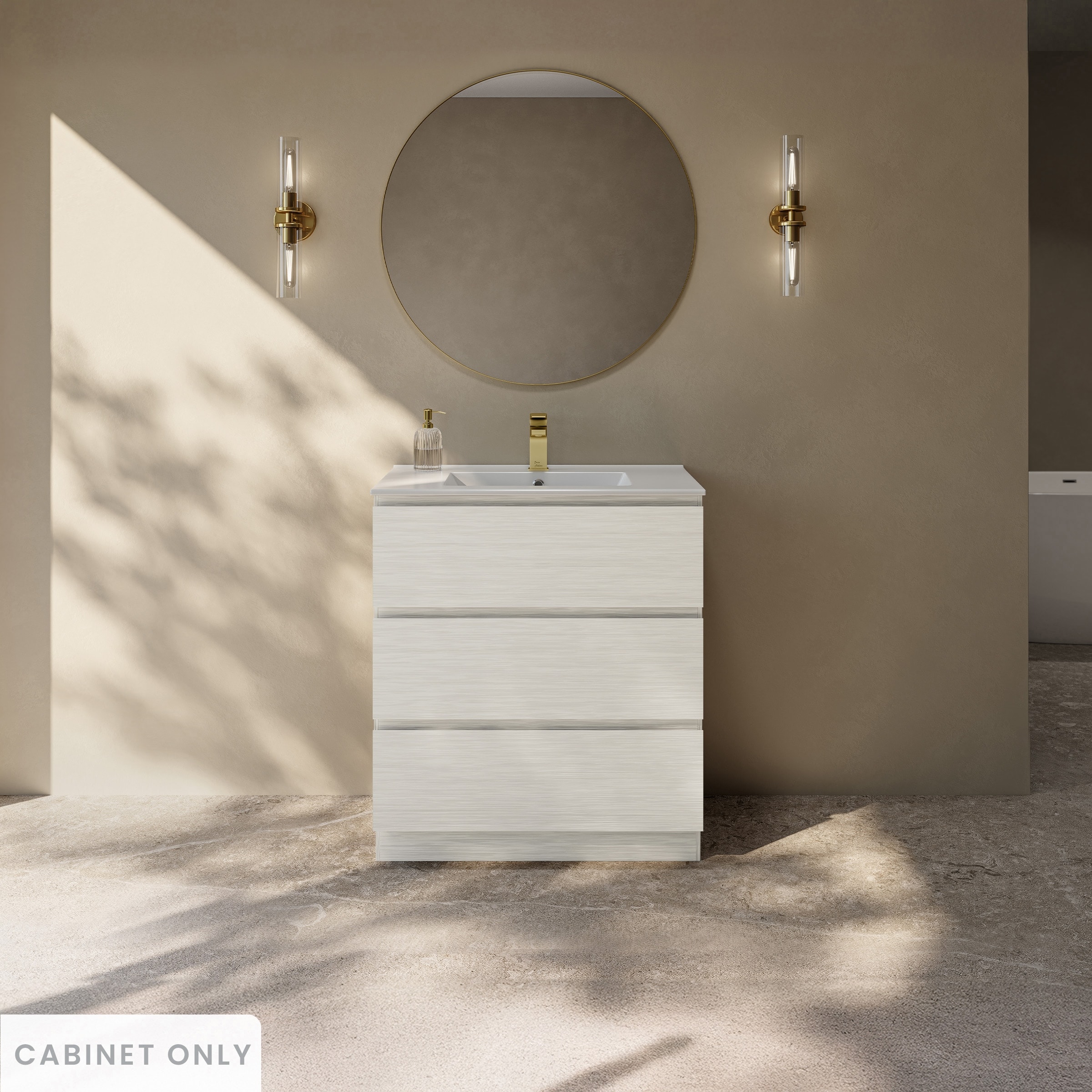 Liberte 30" Freestanding Bathroom Vanity Cabinet Without Top In White Oak - 30