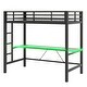 preview thumbnail 5 of 64, Metal Gaming Loft Bed Frame with LED Light USB Charge Station