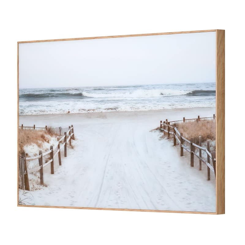 American Art Decor Path to Paradise Printed Glass - 30" x 20" - Blue - 30" x 20"