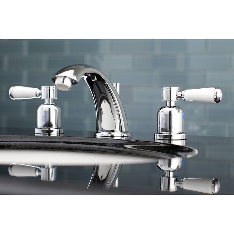 Kingston Brass Paris 1.2 GPM Widespread Bathroom Faucet with Porcelain