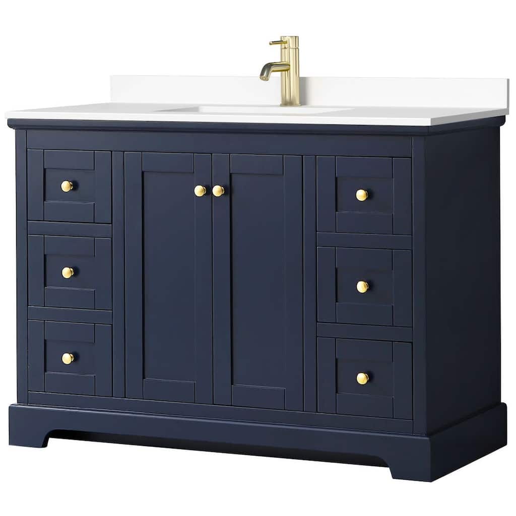 Wyndham Collection Avery 48" Free Standing Single Basin Vanity Set