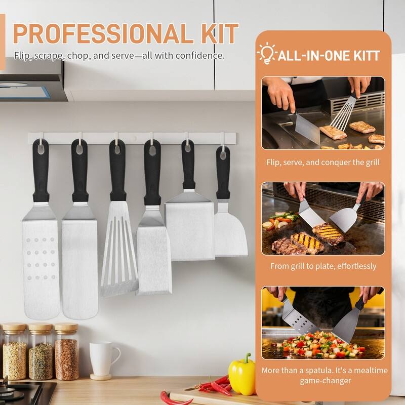 19 Pcs Stainless Steel Teppanyaki Grill Tool Set Outdoor Camping Cookware Set - 19 PCS