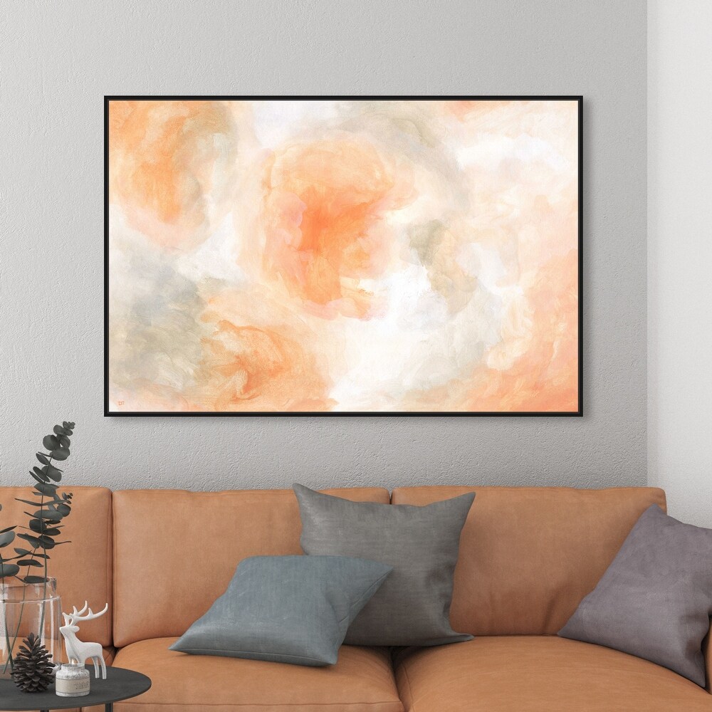 AB601 Orange Blue Grey Black Modern Abstract Canvas Wall Art Large Picture Print 
