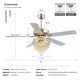 preview thumbnail 28 of 34, 52"/62" Modern Crystal Chandelier Ceiling Fan Light,Reversible Airflow,E12 Bulbs,for Bedroom,Kitchen,Patio