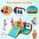 preview thumbnail 5 of 8, 7-in-1 Flamingo Inflatable Bounce House with Slide without Blower - 134" x 126" x 110"