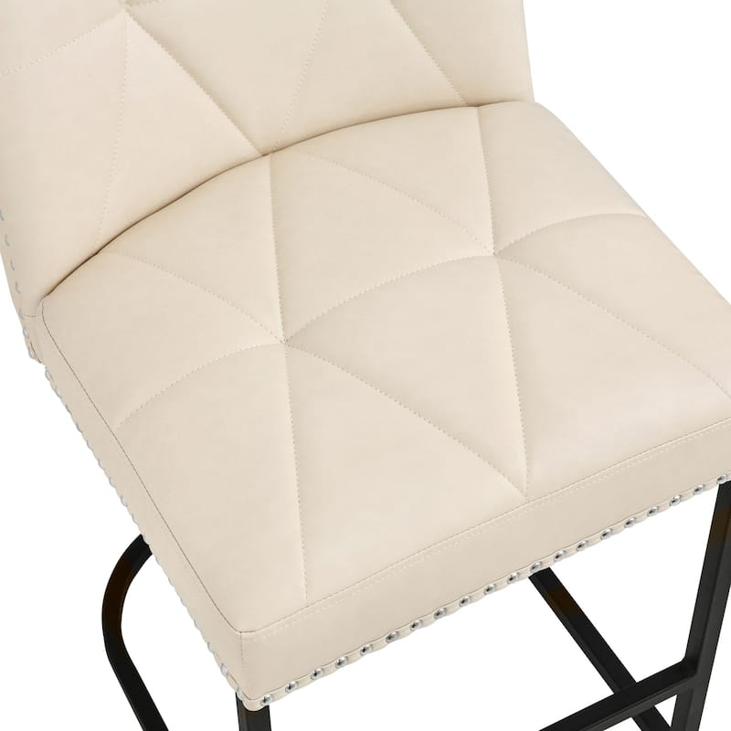 24.8" Bar Stools Set Of 2/3/4 , Modern Counter Stools with Back and Footrest, Counter Height Barstools For Kitchen Island