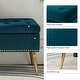 preview thumbnail 135 of 137, HULALA HOME Neptunus Modern 45.5" W Velvet Bedroom Storage Bench for End of Bed with Nailhead Trim
