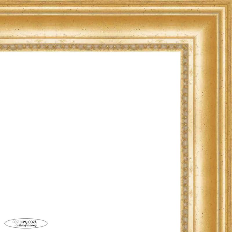11x8 Traditional Gold Complete Wood Picture Frame with UV Acrylic, Foam ...