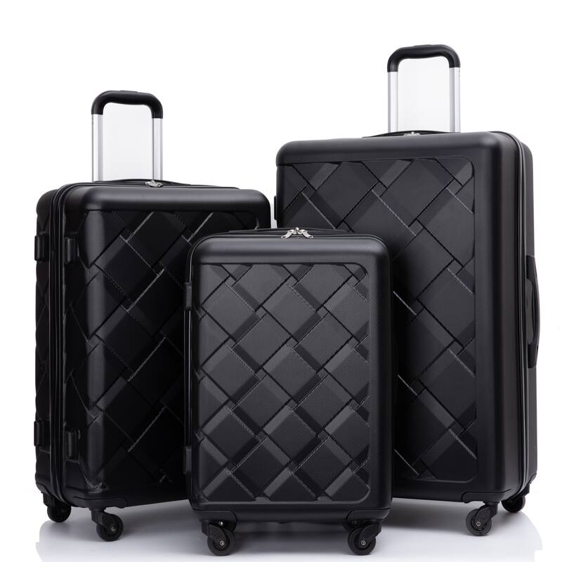 3PCS Expandable Hardshell Luggage Sets with 4PCS Storage Bag Set and Waterproof Portable Bag