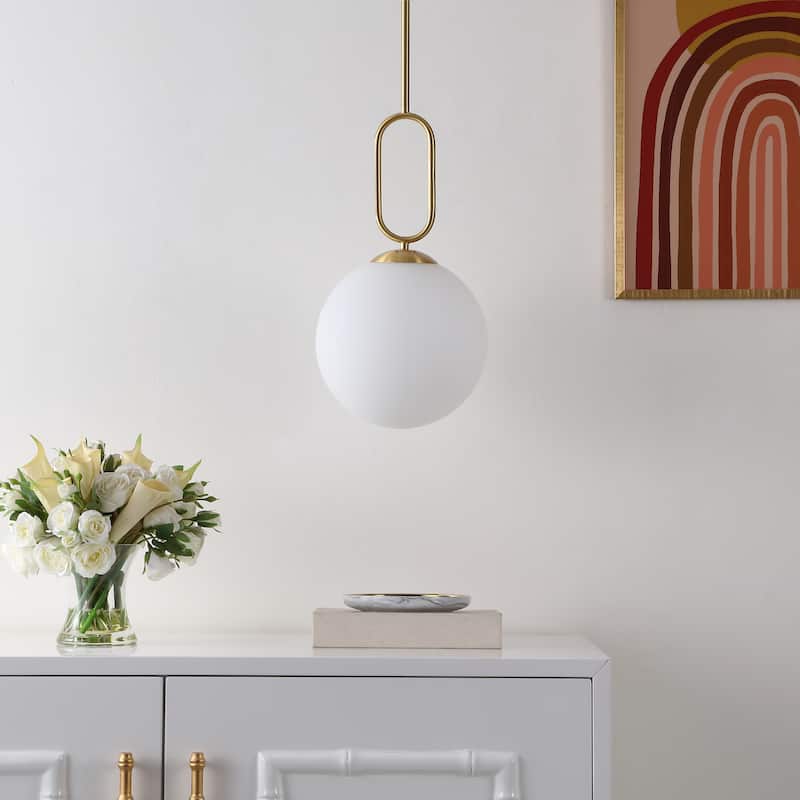 SAFAVIEH Lighting Danva Extendable Pendant - 10 in. W x 10 in. D x 27-57 in. H