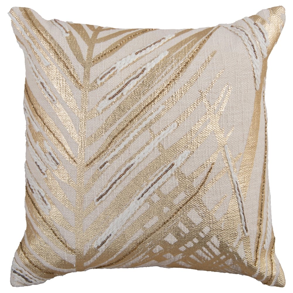 Rizzy Home Botanical Embroidered Throw Pillow, 18-inch