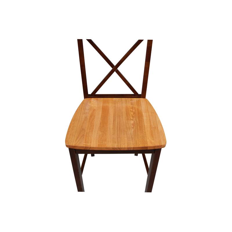 International Concepts Solid Wood X-Back Stool