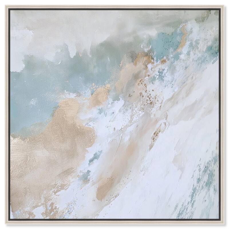 Sandy Mirage Canvas by Art Remedy - Silver - 40" x 40"