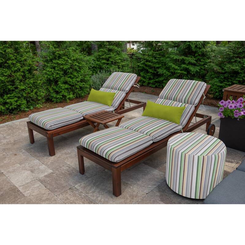 Sunbrella Solid 1-Piece Outdoor Chaise Cushion, 22.5"W x 74"L - 22.5"W x 74"L