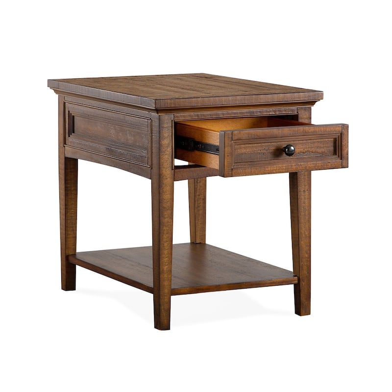 Magnussen Home Bay Creek Toasted Nutmeg Rectangular End Table - 20''W x 26''D x 24''H
