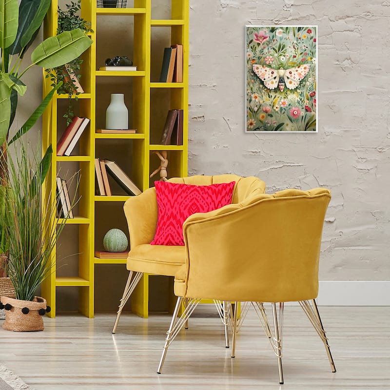 Stupell Floral Moth & Botanicals Wall Plaque Art Design By The Dutch Lady