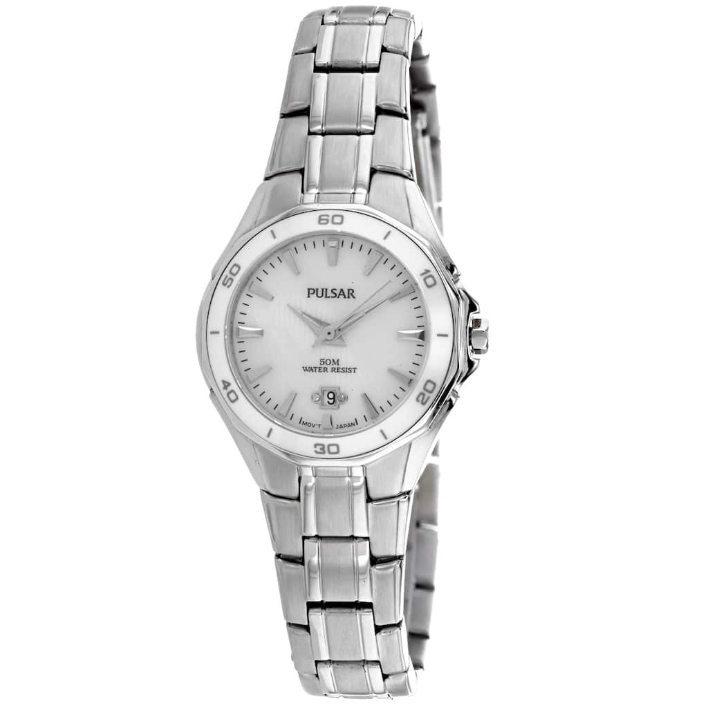 Pulsar Women's Classic White Dial Watch - PXT895 - 6 (36)