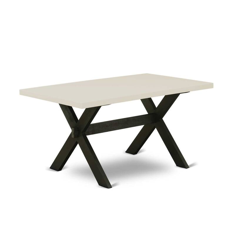 HomeStock 5-Piece Rectangle Natural Oak Finish Solid Wood Top Dining Table with 4 Upholstered Chairs with Lattice Back