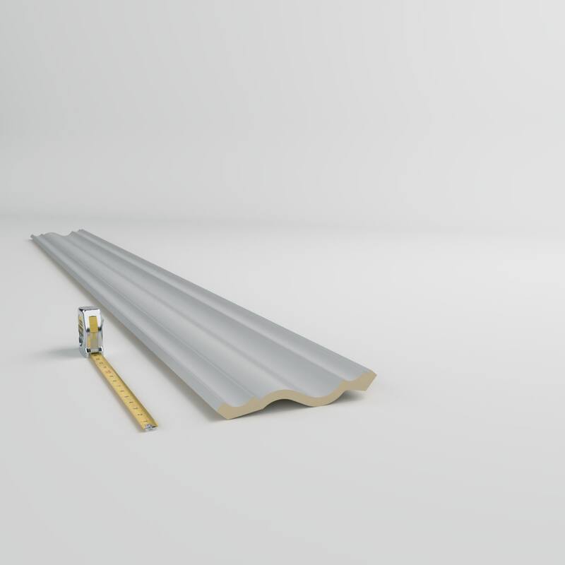 6 1/4"H x 6 3/8"P x 9"F x 96"L Emma Crown Moulding - 1-Pack