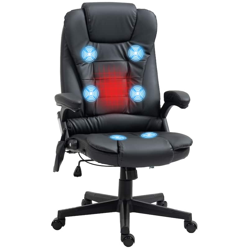 Ergonomic Massage Executive Office Chair Adjustable High Back Recliner Chair Padded Armchair with Lumbar Heating