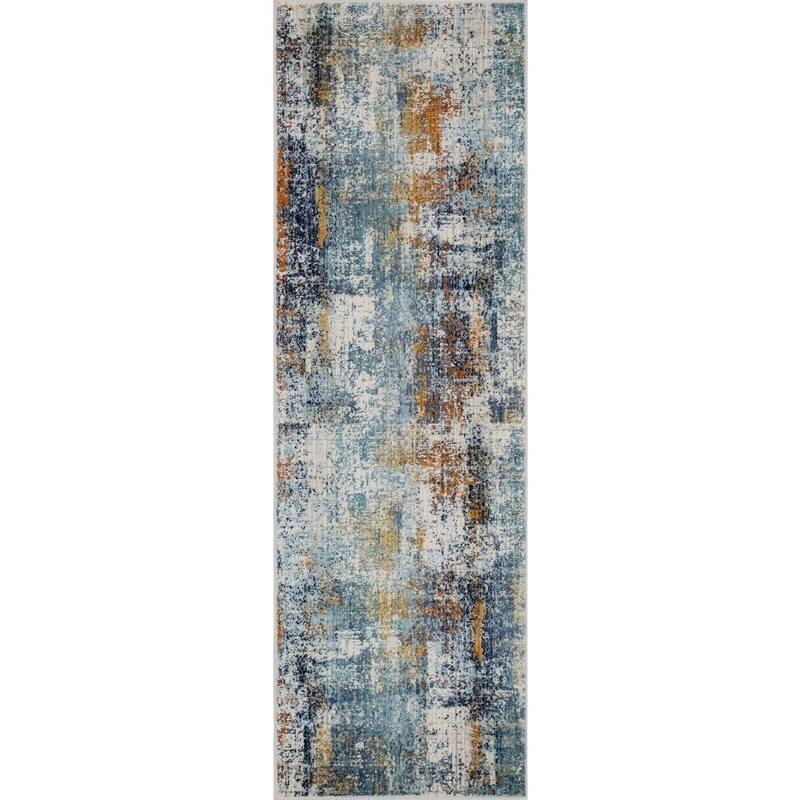 Noori Rug High-low Westfield Caroline Rug - 1'10" x 6'0" - Teal Green/Rust