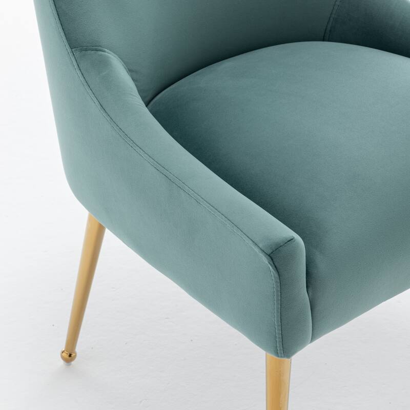 SEYNAR Velvet Upholstered Dining Chair Set of 6, Modern Glam Armless Side Chair