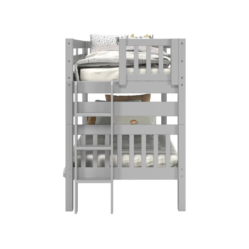 Taylor & Olive Trillium Twin over Twin Bunk Bed with End Ladder